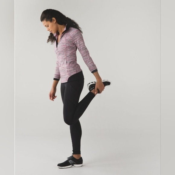 Lululemon Runderful 1/2 Zip Space Dye Camo Berry Jacket size 8 - Picture 2 of 16